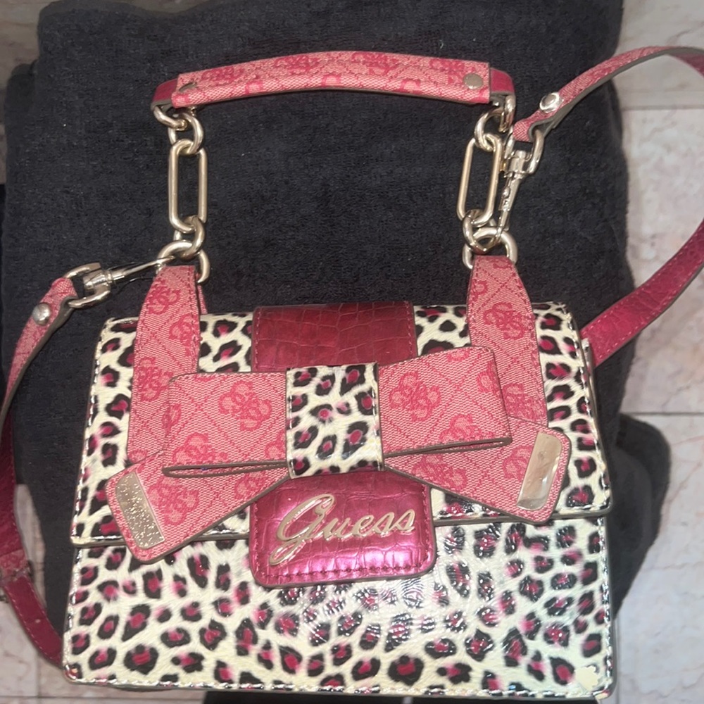 Vintage Hot Pink Cheetah Print purse